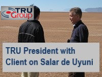 TRU Group Presdient Anderson at Salar de Uyuni Salt Lake Bolivia
